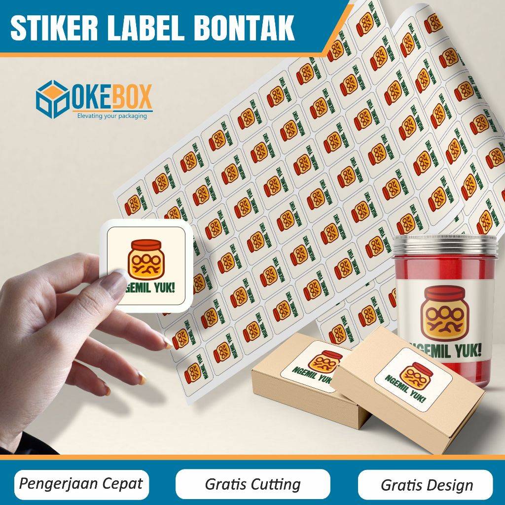

Sticker stiker setiker label makanan custom harga murah aesthetic jualan kecil keren STIKER BONTAK SB 07