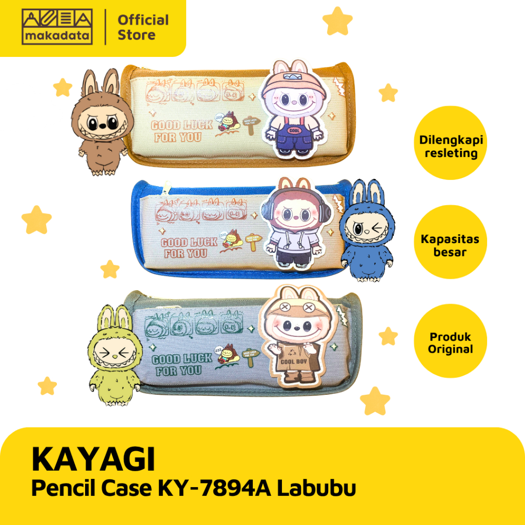 

PENCIL CASE / TEMPAT PENSIL KAYAGI KY-7894A LABUBU GOOD LUCK FOR YOU (1 PCS) MURAH