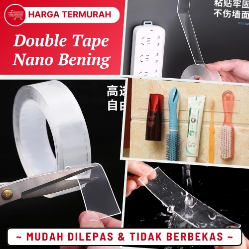

Nano Double Tape Transparant Lem Double Tape Lem Isolasi Dinding Bening Kuat Serbaguna 2 Sisi