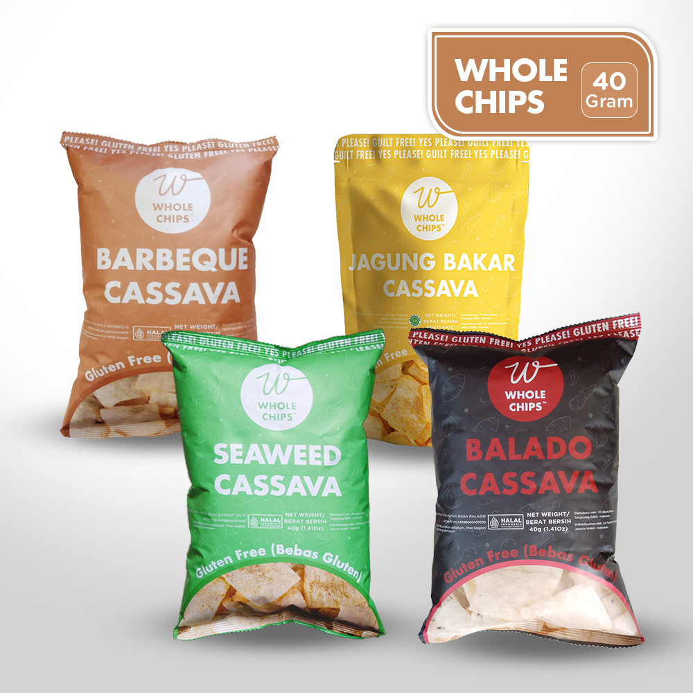 

Whole Chips 40gr - Beli 4 Lebih Hemat dan Terjangkau - Keripik Singkong Halal No MSG