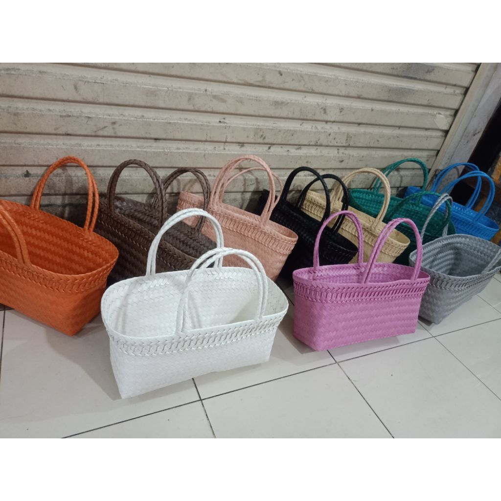 tas anyaman bahan embos bisa buat bronis new isi 1 pcs terlaris dan termurah