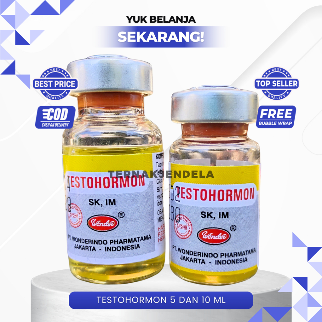 TESTOHORMON 5 DAN 10 ML - Hormon Burung, Ternak, Ayam, Kelinci