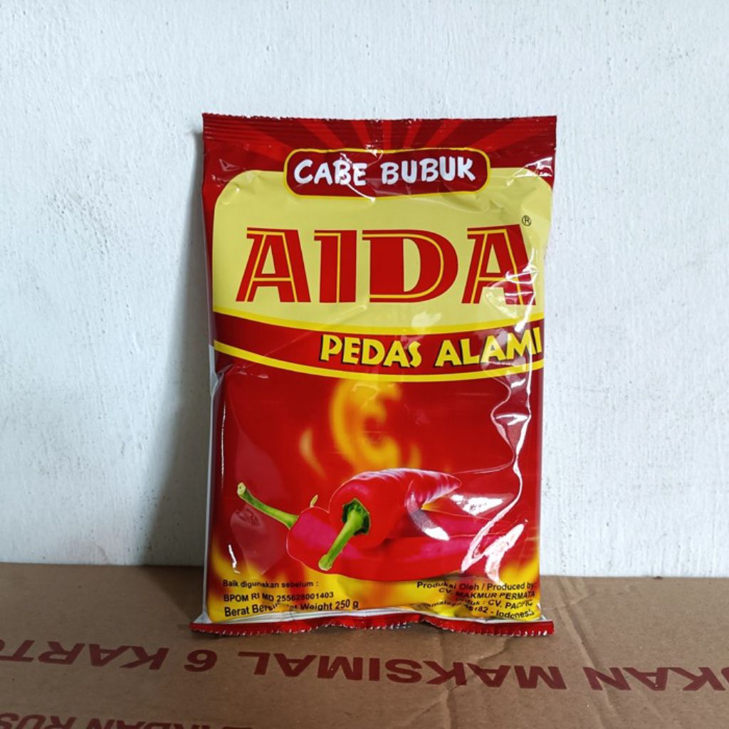 

Cabe Bubuk AIDA 250 gram Pedas Alami