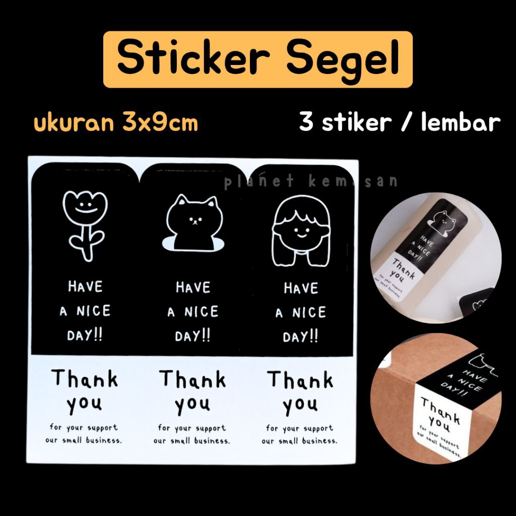 

Sticker segel kotak / stiker untuk segel / stiker kotak 3x9cm / segel stiker lucu