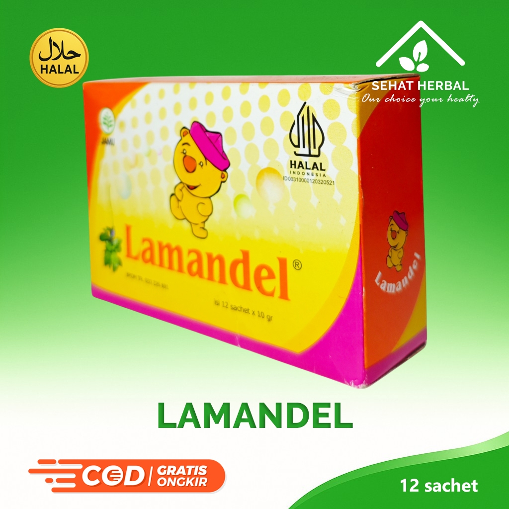 

LAMANDEL Kotak 12 Sachet | Obat Herbal Lamandel Bubuk - Lamandel Sachet - Lamandel Kotak