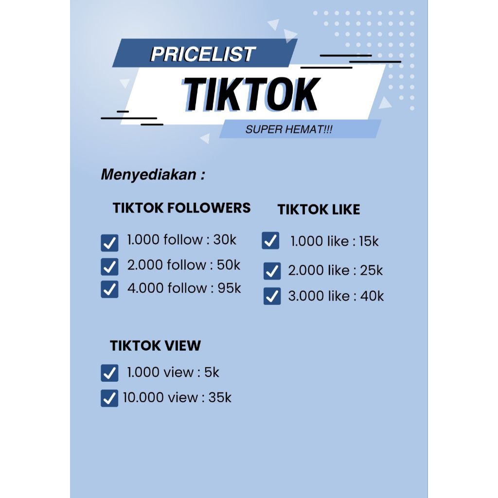 TIKT0K View, Like, and Follow - Proses super cepat