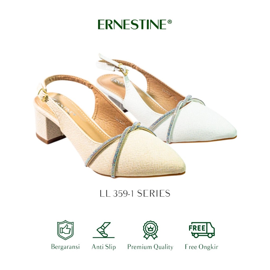 [BUY 1 GET 1 FREE] Sandal Heels/Pesta Wanita Type LL 359-1 Ernestine Collection