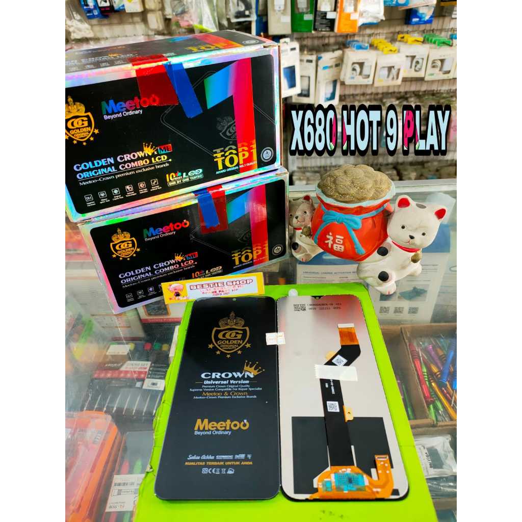 LCD FULLSETT  INFINIX X680 HOT 9 PLAY LCD TS INFINIX TOUCSHREEN HOT 9 PLAY X680 METTO