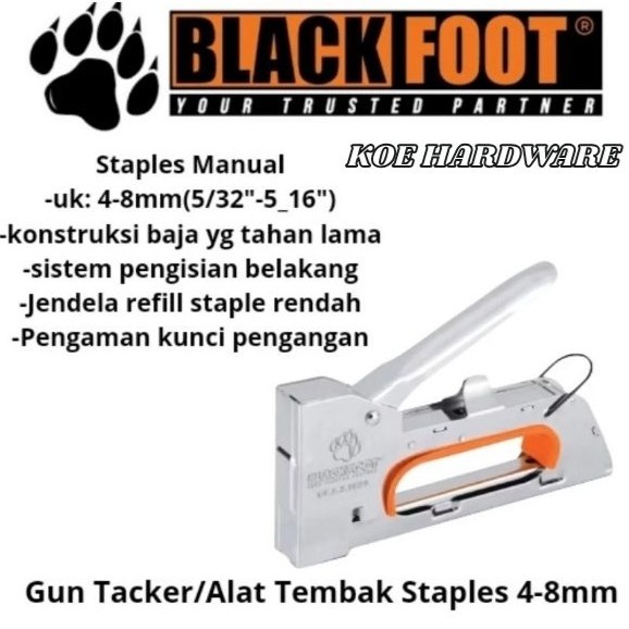 

KoeHardware - Staples Tembak R23 BLACKFOOT/Gun Tacker R23 BLACKFOOT/Staples Gun R23 Heavy Duty BLACKFOOT 100% ORIGINAL