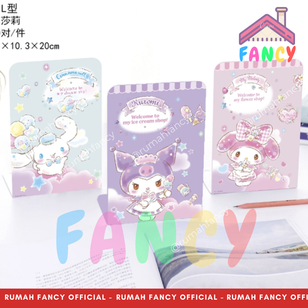 

1 Set isi 2 Pcs Book End Stand Motif KURO MELODI Cinnamon / Sandaran Penyangga Buku/ Pembatas Buku