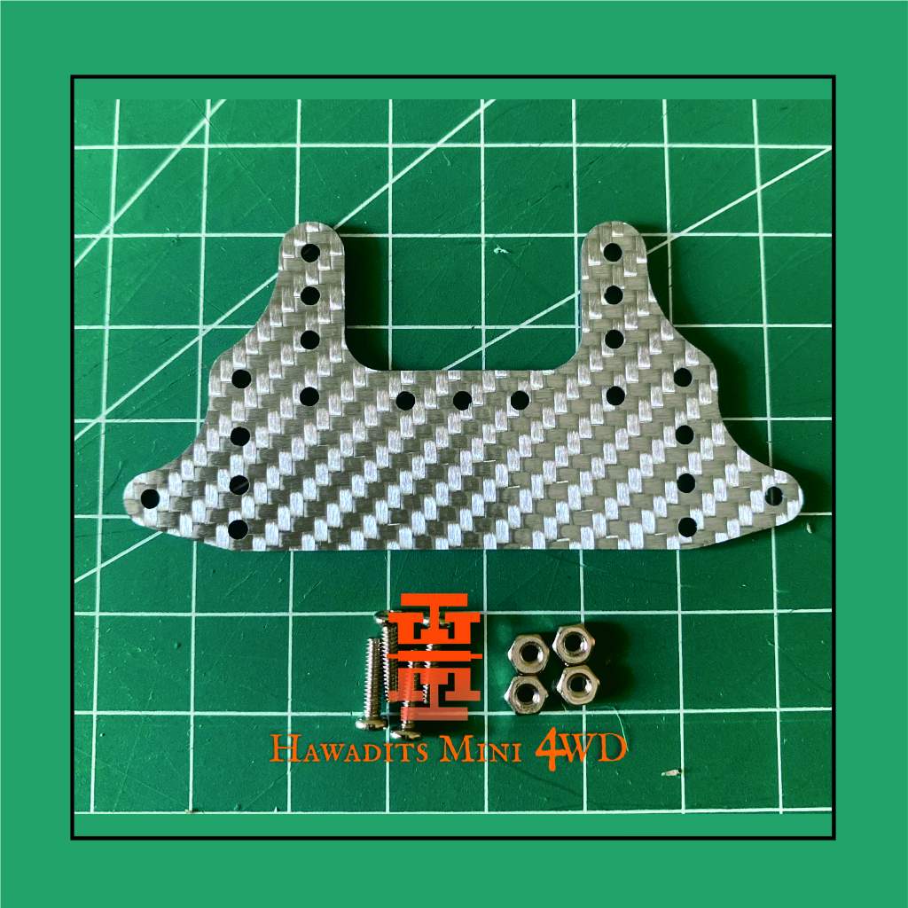 REP TAMIYA 95125 HG CARBON REAR BRAKE STAY SILVER 25TH ANNIVERSARY 1,5MM