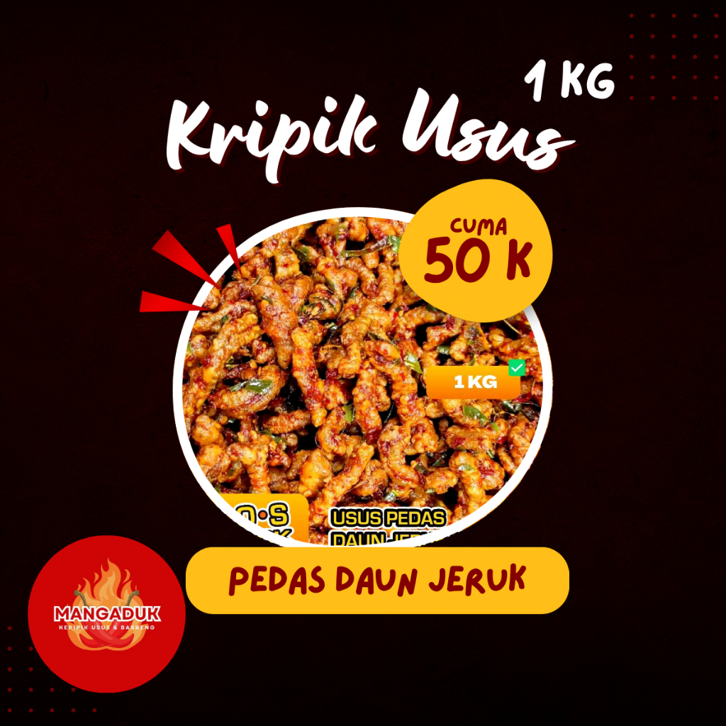

Kripik Usus Pedas Daun Jeruk | Original 1 kg – Enak Murah Camilan Renyah Harian