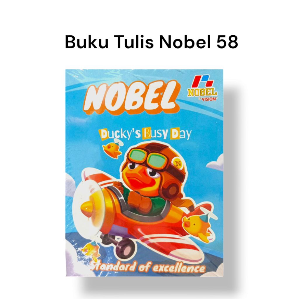 

1 PCS. = 1 PCS Buku Tulis Garis NOBEL 58 Lembar / 1 Buku Tulis NOBEL 58 Lembar