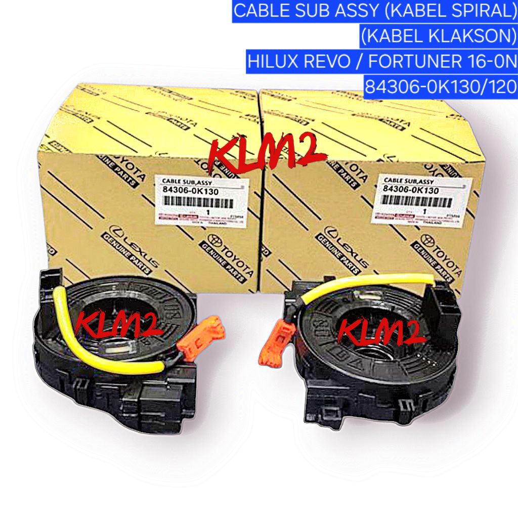 [84306-0K130/120] - KABEL SPIRAL - KABEL KLAKSON - CABLE SUB ASSY - (HILUX REVO / FORTUNER 16-ON)