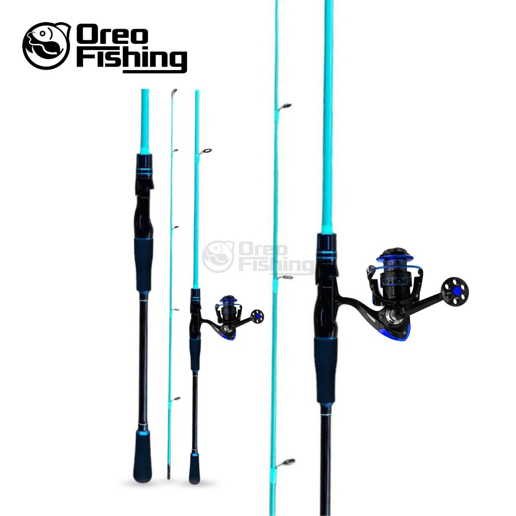 1 Set Joran Pancing Spinning Lure Rod Carbon Fiber 2-sections Professional Action Medium