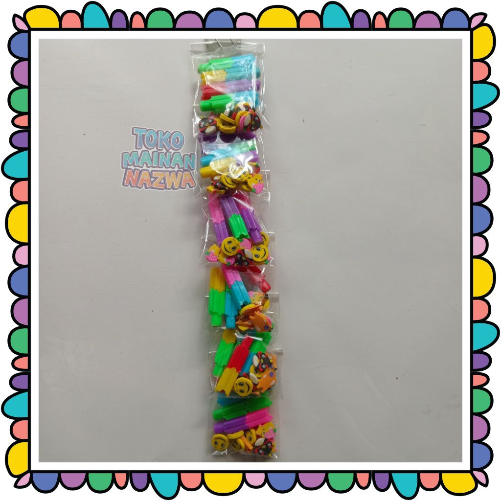 

alat tulis rentengan, pensil susun + penghapus [6 pcs]