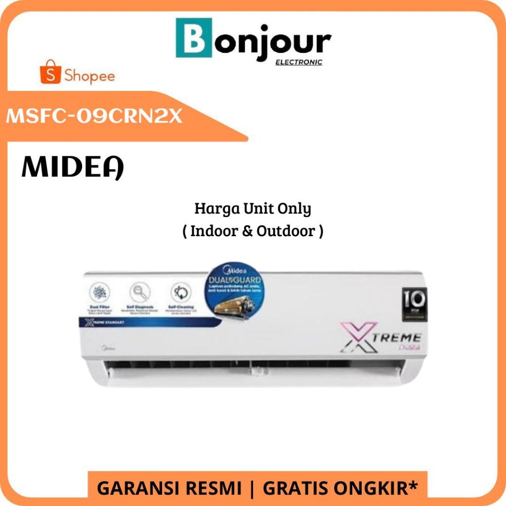 AC Midea 1 PK MSFC-09CRN2X AC Standar 1PK Midea MSFC09CRN2 09CRN2 09CRN