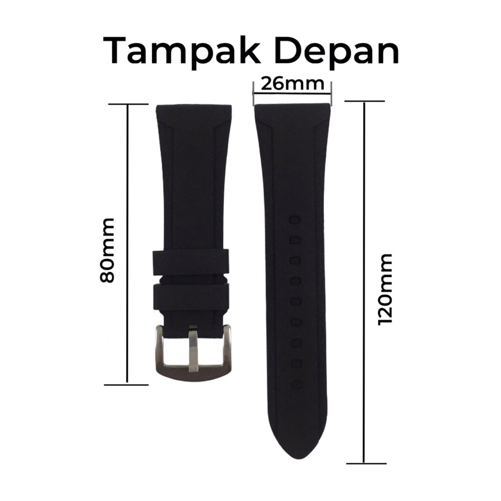 Strap Karet Jam Tangan ALFA 8006