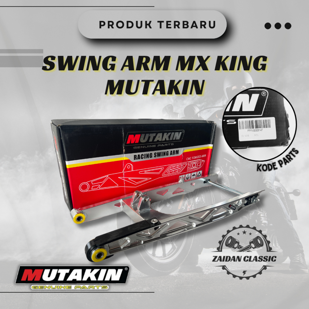 SWING ARM MX KING MUTAKIN SILVER ORIGINAL COAK PNP