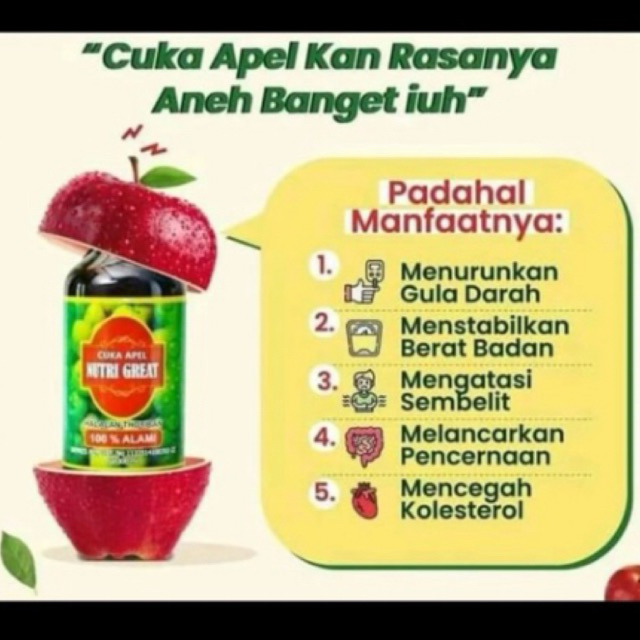 

Cuka Apel Nutrigreat 330 Ml | Cuka Apel Nutri Great