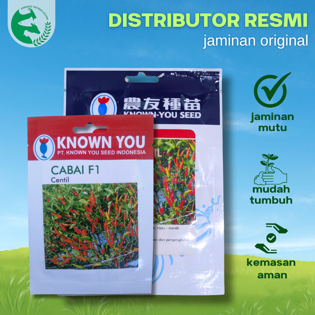 Benih Cabe Rawit Tegak CENTIL 10 gram Cap Known You Seed Buah Sangat Lebat Pedas Bandel