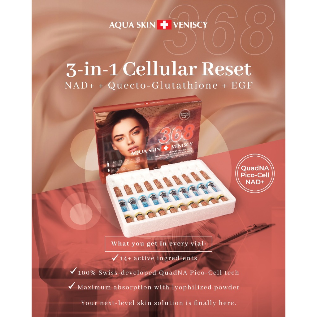 AQUA SKIN VENISCY 368 ASV 368 V368 PERAWATAN ANTI AGING WHITENING MEMUTIHKAN MENCERAHKAN MELEMBABKAN