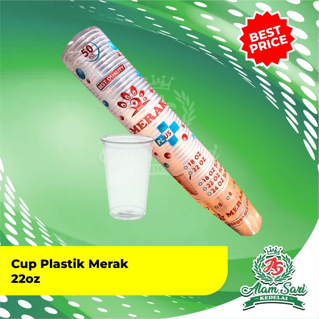 Cup Plastik Merak 22 OZ