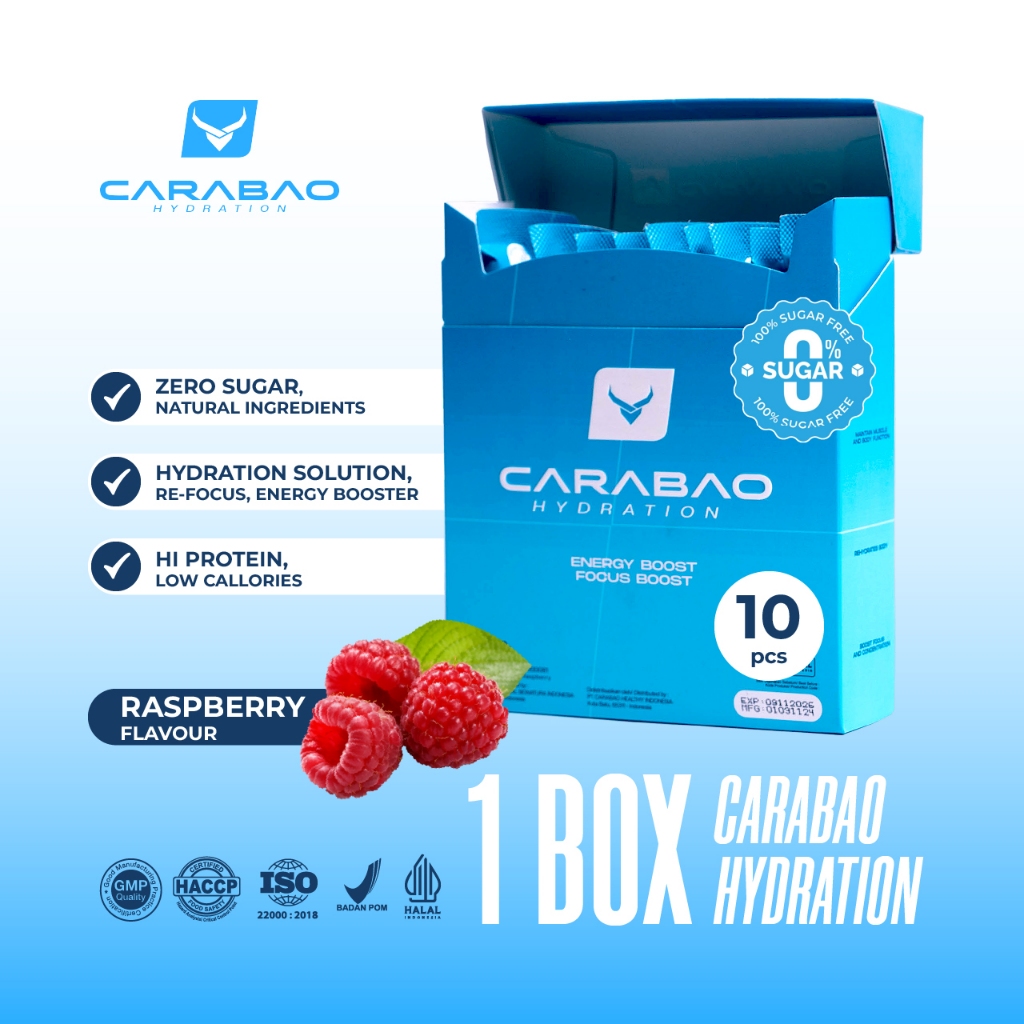 

Carabao Hydration 1 Box – Natural Sport Drink Halal & BPOM – Zero Added Sugar