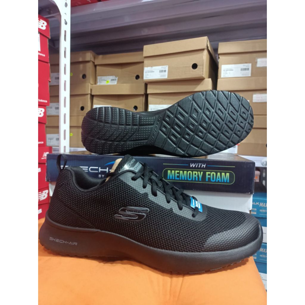 Sepatu Skechers Full Hitam Memory Foam Size 45 46