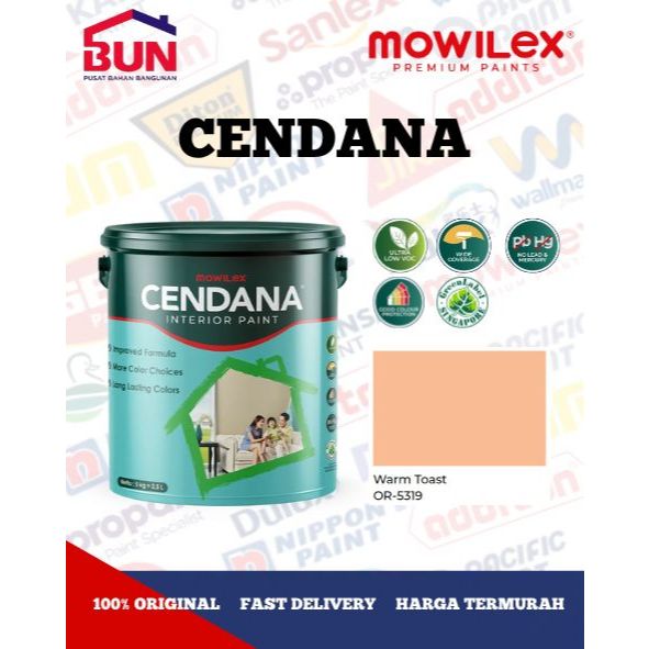 Mowilex Cendana Interior Paint Cat Tembok 5 Kg - WARM TOAST (TINTING)