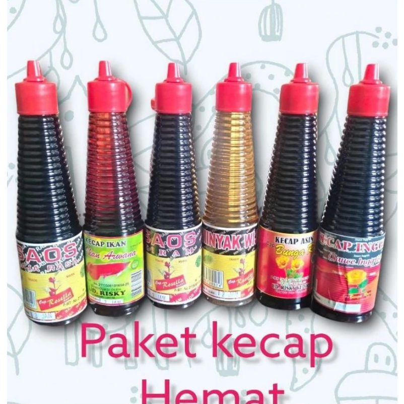 Paket NASI GORENG (150ml) 6pcs  saos tiram +  kecap asin saos raja rasa minyak wijen kecap ikan