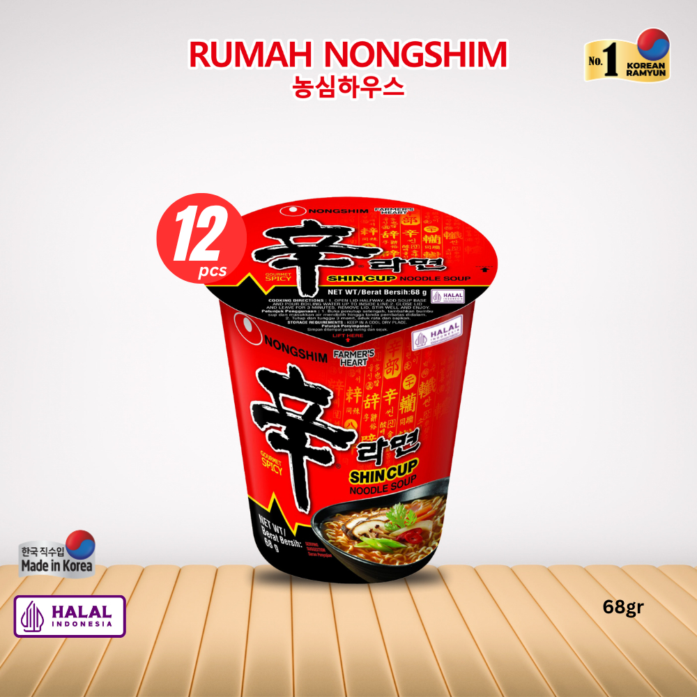 

1 DUS - Nongshim SHIN CUP Noodle Soup [68 gram x 12 pcs]
