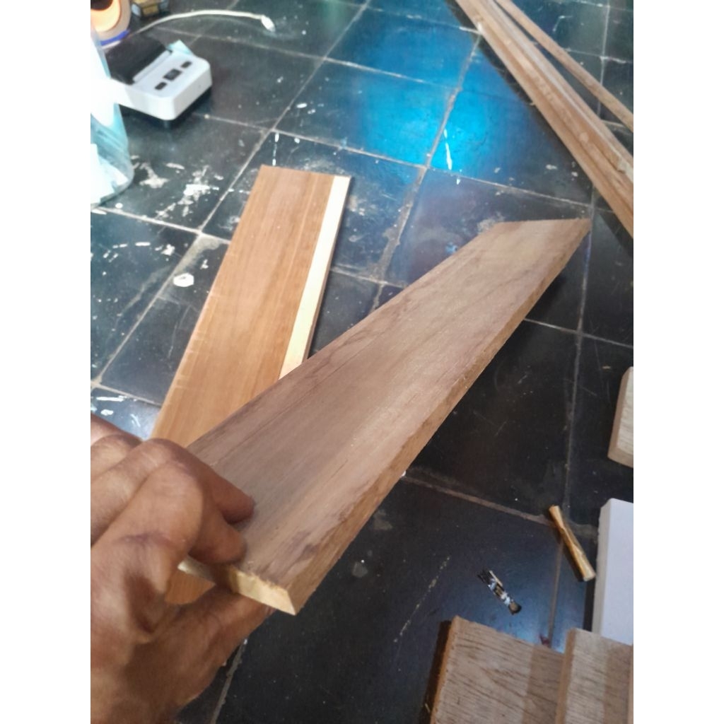 papan kayu jati asli tebal 1,5cm sudah serut halus