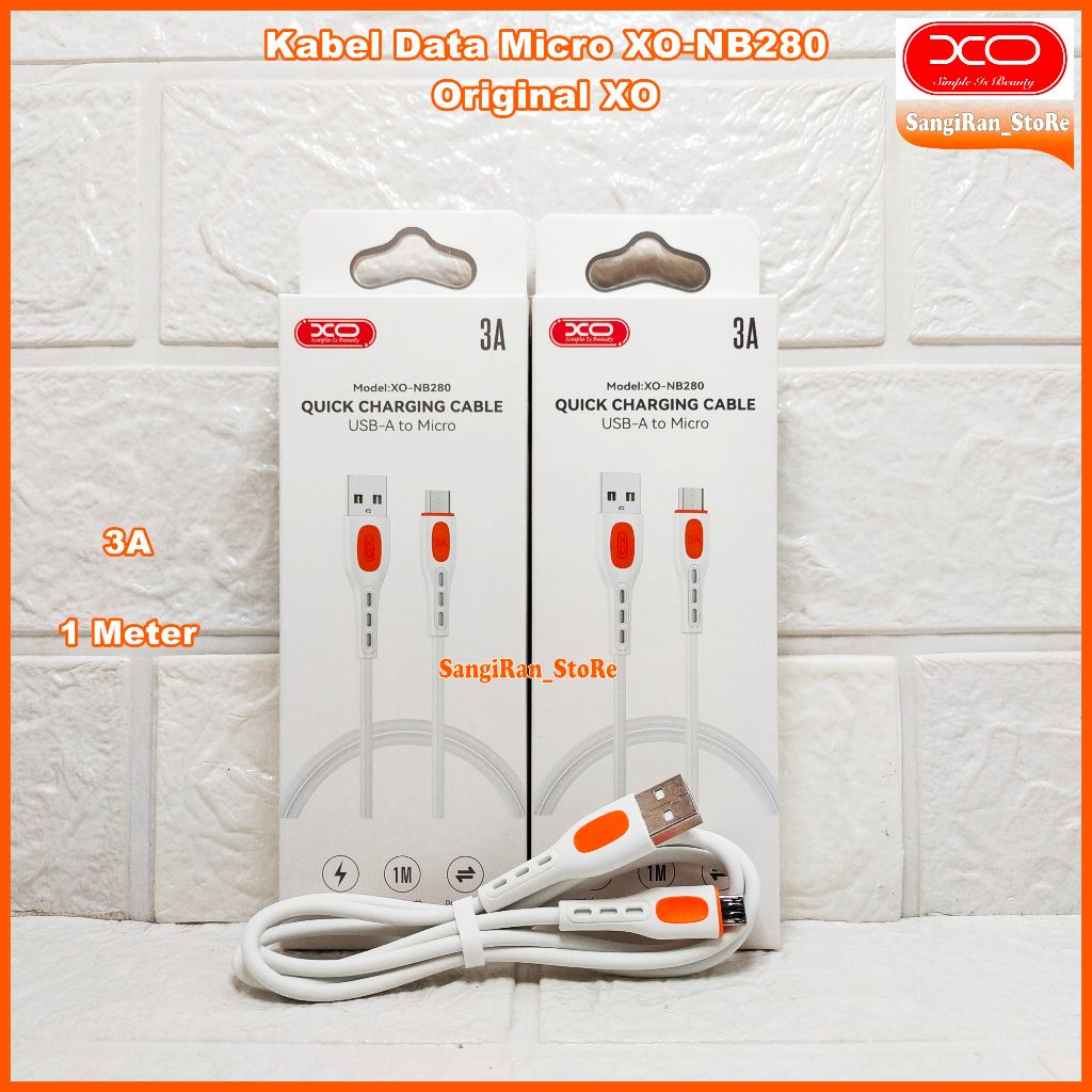 Kabel Data XO Quick Charging XO-NB280 Micro USB,Tpye-C,Lightning Fast Charging 3A Max Out Original X