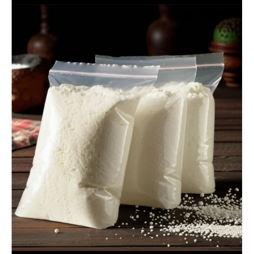

sagu rumbia basah/papeda 1kg 100%sari pati pohon sagu