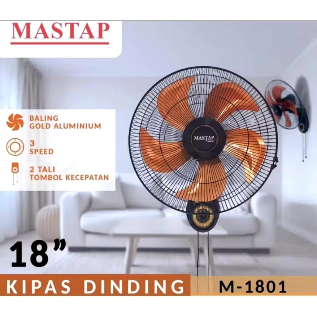 KIPAS ANGIN DINDING atau WALL FAN MASTAP by SOGO BESI 18 inch m-1801