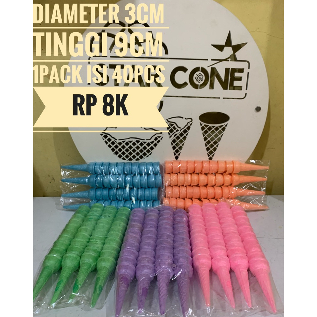 

STAR CONE cup MINI es krim kerucut TAWAR 1pack isi 40pcs diameter 3cm tinggi 9cm