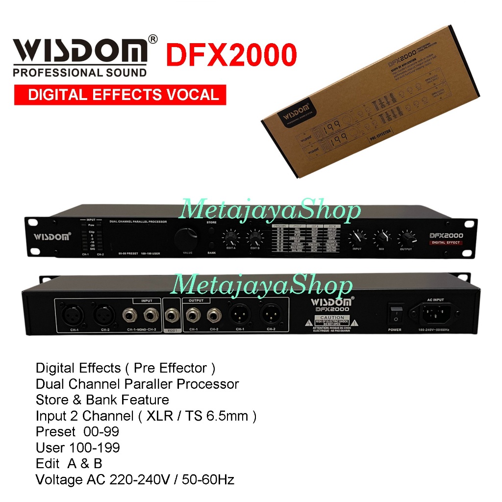 Wisdom DFX2000 Digital Efek Vokal Wisdom Effects Vocal dfx-2000