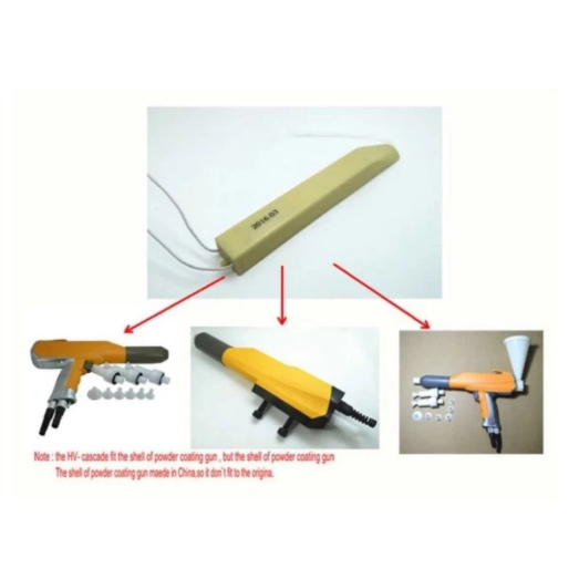 Cascade powder coating portable spray gun HV high voltage