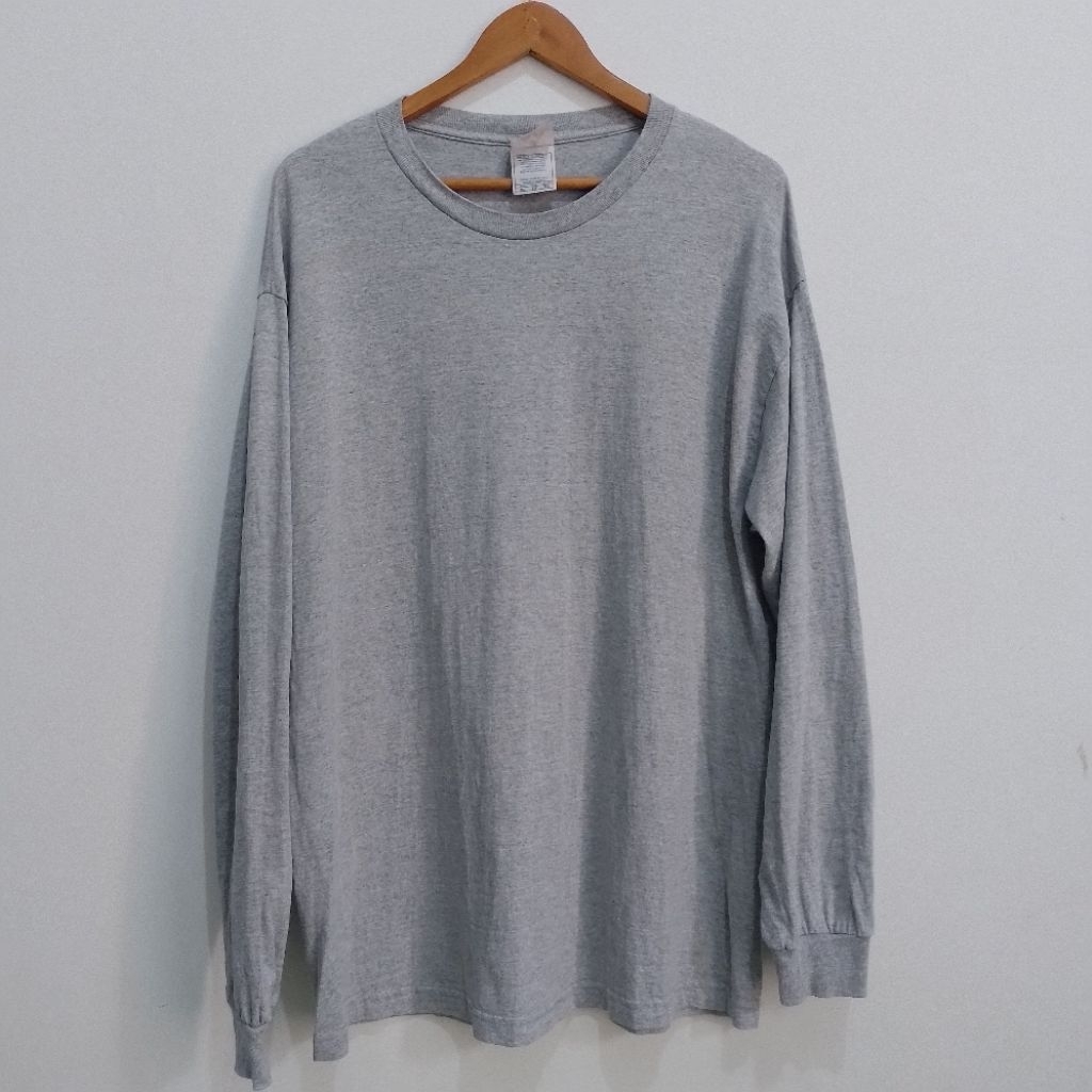 vintage BLANK TEE kaos polos AAA 90s 00s Long Sleeve