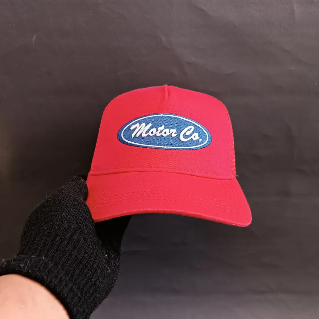 Topi Trucker Topi Jaring Unisex Pria Wanita FOREVER 21 - MOTOR. CO Merah