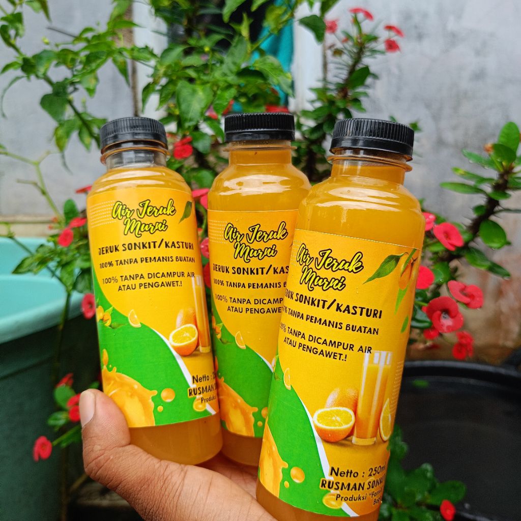 

AIR JERUK SONKIT MURNI 100%TANPA DICAMPUR AIR, /PEMANIS BUATAN.