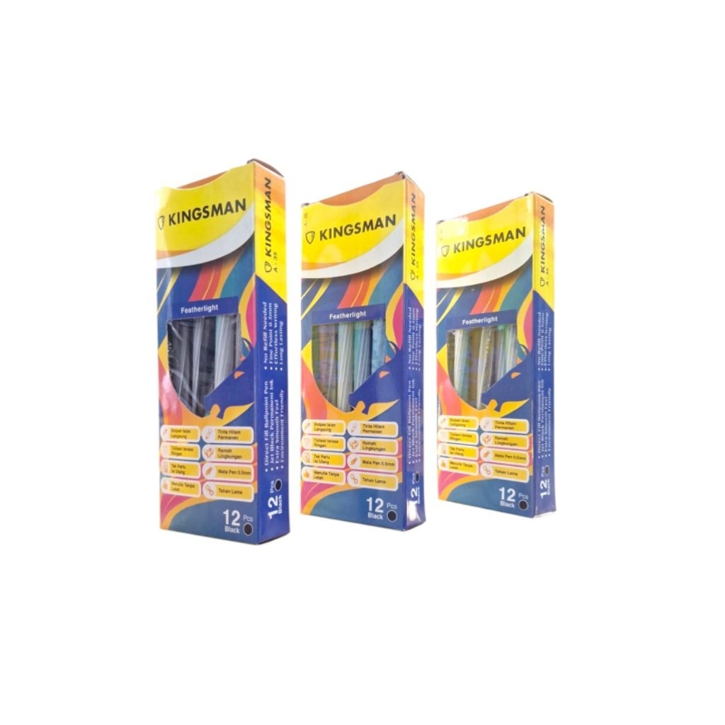 

PAKET 3 Lusin Pulpen KINGSMAN/Pulpen Ulir/Bolpoin/Pulpen Murah/pena