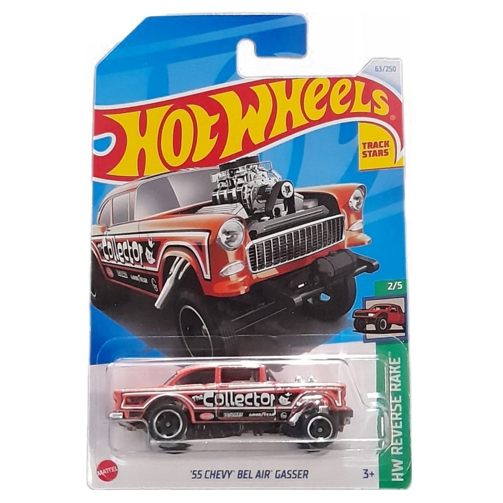 COLLECTOR HOT WHEELS 55 CHEVY BEL AIR GASSER ORANGE METALIK | HOTWHEELS ORIGINAL 55 CHEVY BEL AIR GA