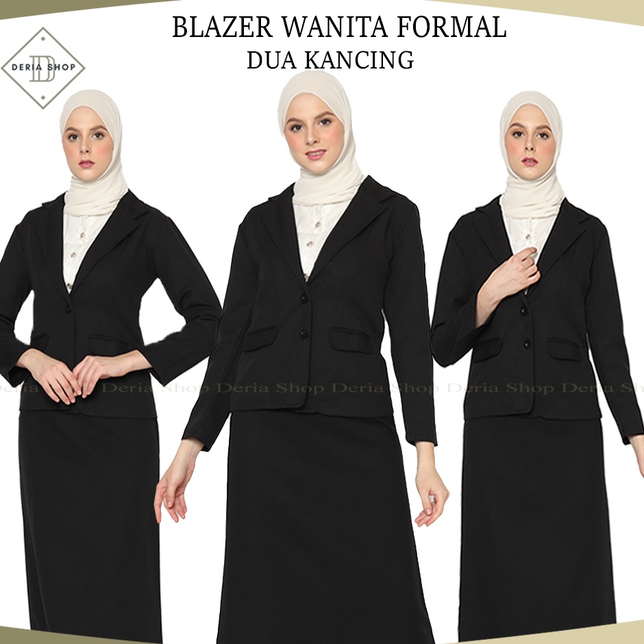 Special Jas Blazer Wanita Formal Jaket Kerja Kantor Cewe Polos Dewasa Blezer Cewek Wisuda Pakaian Fo