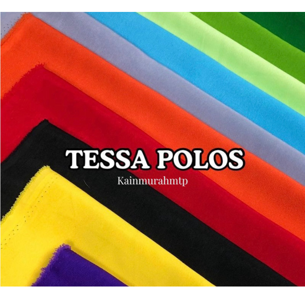 Kain Bahan Tessa Febiola Seragam Sekolah Polos Premium High Quality