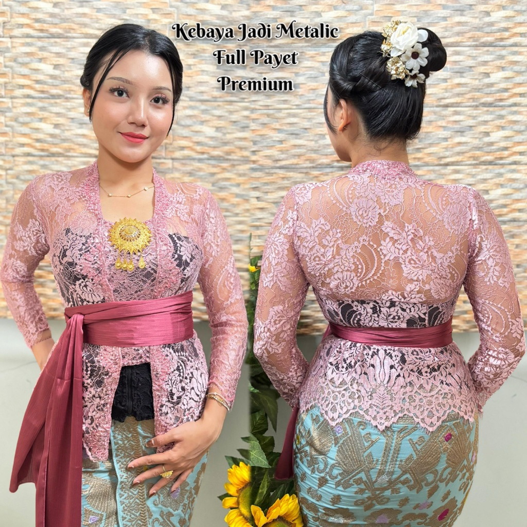 KEBAYA BALI BROKAT METALIK PAYET PREMIUM | KEBAYA BROKAT SEMI PRANCIS | KEBAYA PAYET | KEBAYA BALI