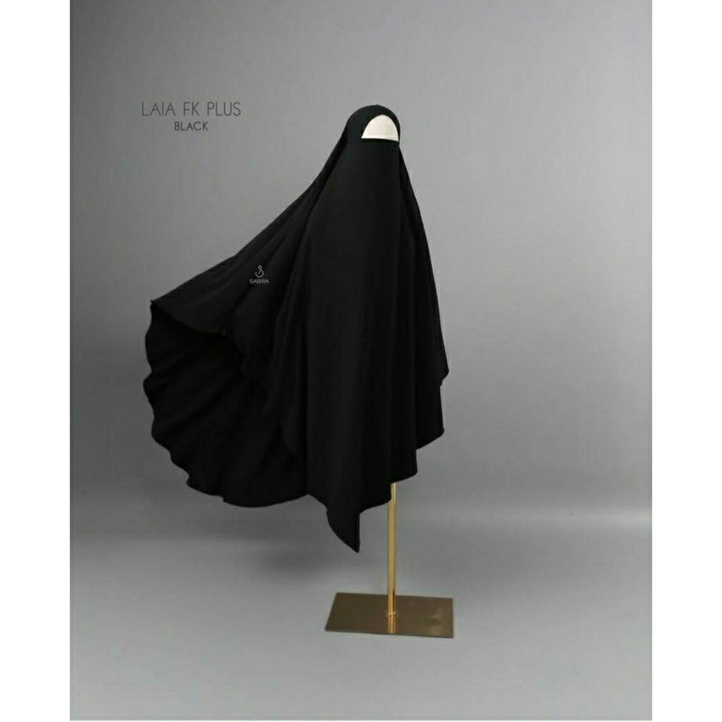 NWT FK FRENCH KHIMAR PLUS BLACK M BY AKUSABIRA MURAH BUKAN SOFNI ELMADINA SABIRA SABIRA SABIRA