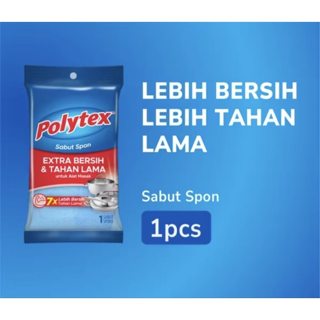 Polytex Sabut Spon Cuci Piring Extra Kuat, Polytex Spons Cuci Piring