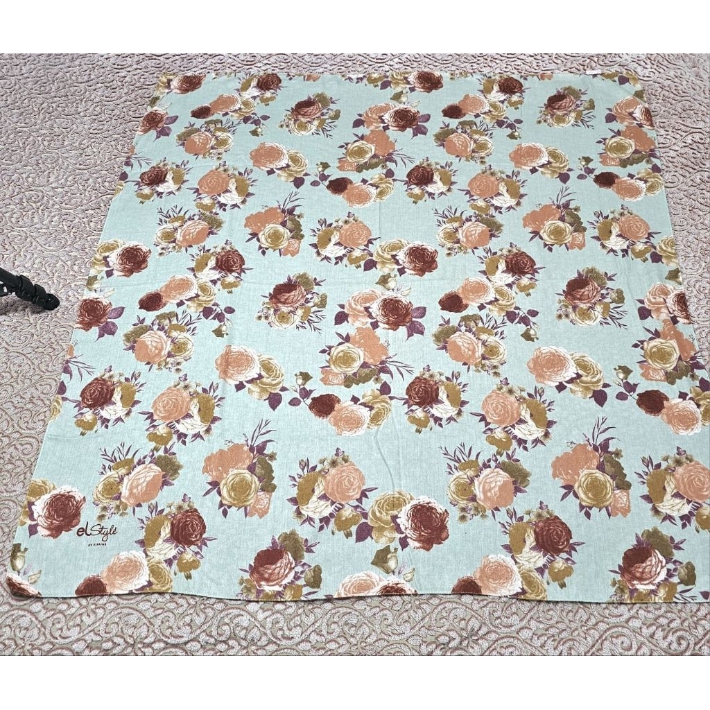 Hijab Kerudung Segi Empat ElStyle By Elhijab Motif Shabby hijau